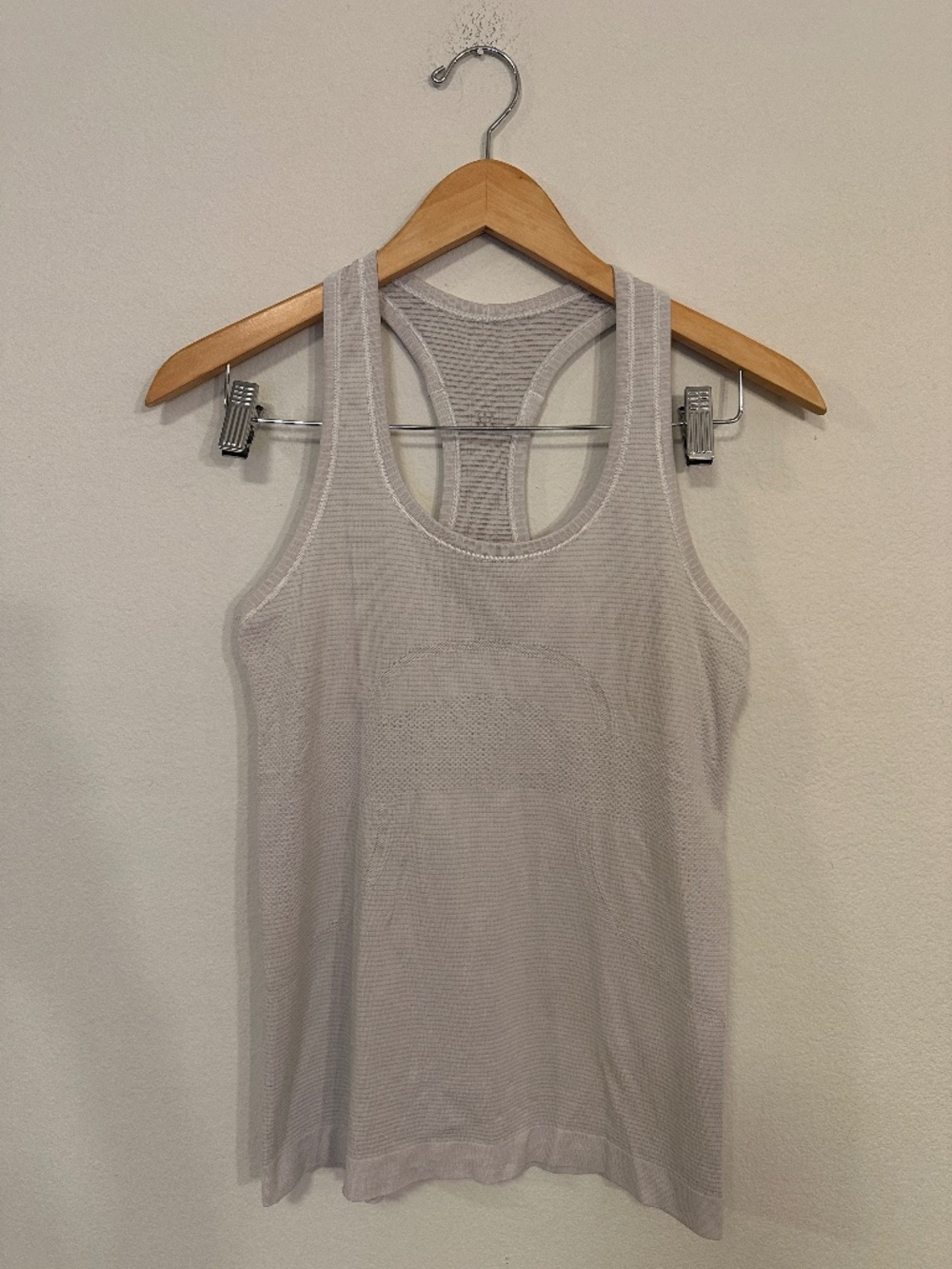 Lululemon Swiftly Tech Racerback Tank Light Gray Seamless Mesh Women's